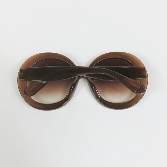 Vintage Round Sunglasses XL Frames - Oversize Retro 1970's 1960's - Caramel NEW  - Picture 4 of 8
